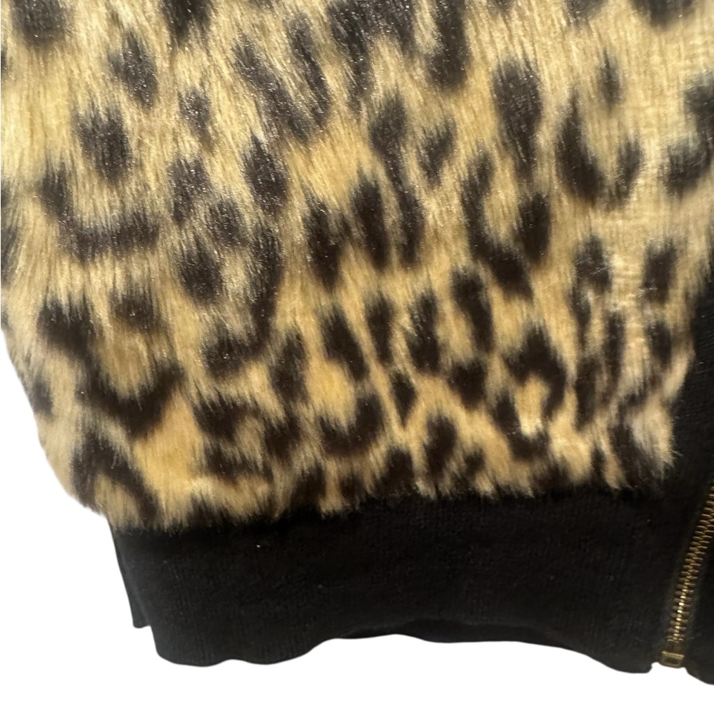 J.CREW CREWCUTS Girls' Leopard Faux Fur Zip Vest - Picture 5 of 7